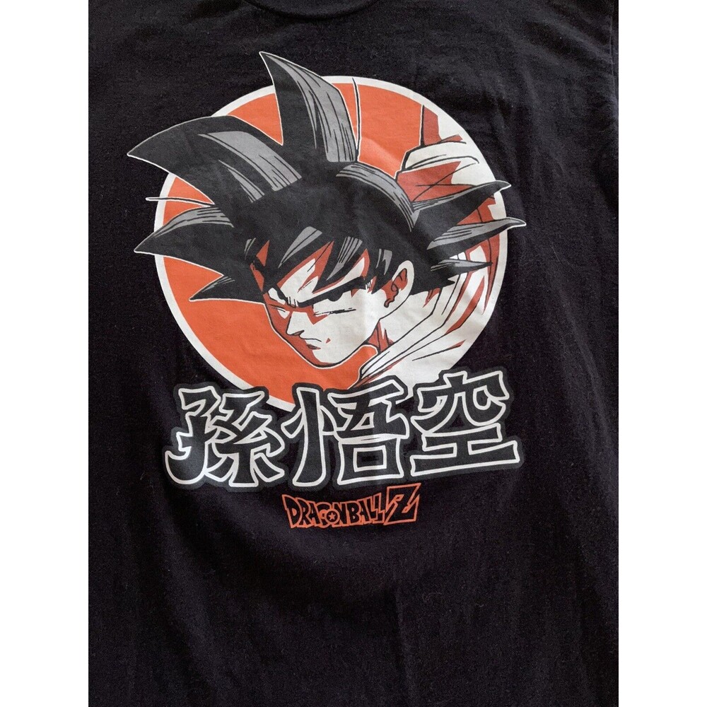 Dragon Ball Z Cartoon T-Shirt Bird Studio Black 100% Cotton Sz Large (42/44)